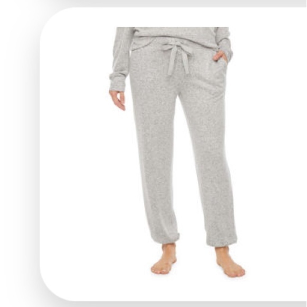 Jaclyn Womens Knit Pajama Pants in pearl blue size large